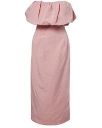 Magda Butrym - Off-Shoulder Cotton And Silk Midi Dress - Lyst
