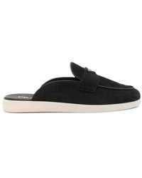Prada - Suede Slippers - Lyst