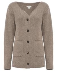 Malo - Ribbed Button-Up Cardigan - Lyst