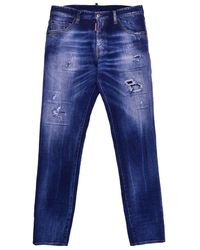 DSquared² - Mid-Rise Distressed Skinny Jeans - Lyst