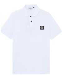 Stone Island - Logo Patch Short-Sleeved Polo Shirt - Lyst
