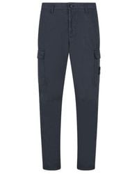 Stone Island - Logo Patch Straight-Leg Trousers - Lyst