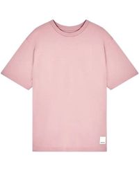 Emporio Armani - Pure Cotton Fitted Short-Sleeved Round Neck Plaid Appliqué Embroidered T-Shirt - Lyst