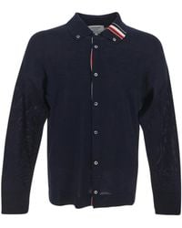 Thom Browne - Contrasting Stripe-Trim Knit Cardigan - Lyst