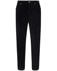 Dolce & Gabbana - Logo Plaque Straight-Leg Trousers - Lyst