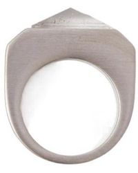 Rick Owens - Pyramid Palladium Ring - Lyst