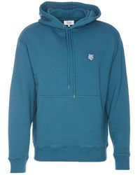 Maison Kitsuné - Maison Kitsuné Bold Fox Head Patch Drawstring Hoodie - Lyst