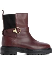Barbour - Leather Mid Calf Boot - Lyst