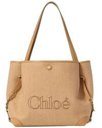 Chloé - Chloé Logo Chain Detail Tote Bag - Lyst