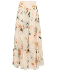 Zimmermann - Carousel Burnout Midi Skirt - Lyst