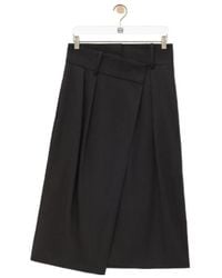 Loewe - Asymmetric High-Waisted Wrap Skirt - Lyst