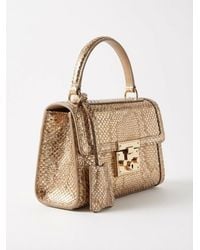 Gucci - Padlock Python Small Top Handle Bag - Lyst
