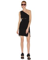DSquared² - One-Shoulder Zip-Detailed Sleeveless Mini Dress - Lyst