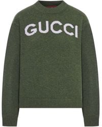 Gucci - Logo Intarsia-Knit Crewneck Jumper - Lyst