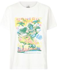 Donde Esteban - Sonido Bestial Printed Cotton-Jersey T-Shirt - Lyst