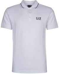 EA7 - Logo Printed Short-Sleeved Polo Shirt - Lyst