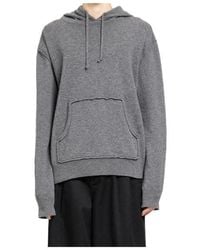 Maison Margiela - Knitted Drawstring Hoodie - Lyst