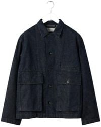 Lemaire - Collared Button-Up Denim Jacket - Lyst