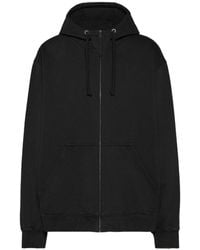 Maison Margiela - Logo Embroidered Zip-Up Hoodie - Lyst