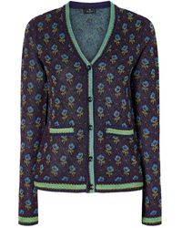 Etro - Embroidered Jacquard Cardigan - Lyst