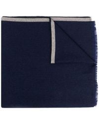 Brunello Cucinelli - Contrast-Trim Frayed Edge Scarf - Lyst