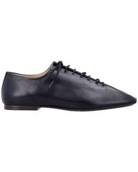 Lemaire - Souris Flat Nappa Derbies Black - Lyst