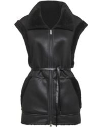 Urbancode - Belted Sleeveless Jacket - Lyst