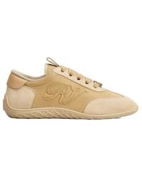 Roger Vivier - Viv Low Embroidered-Logo Sneakers - Lyst