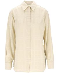 Burberry - Classic Fit Check Silk Shirt - Lyst