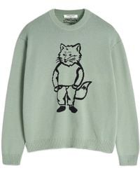 Maison Kitsuné - Dressed Fox Intarsia Jumper - Lyst
