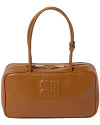 Miu Miu - Beau Leather Top-Handle Bag - Lyst