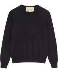 Valentino - Vlogo Embroidery Crewneck Jumper - Lyst