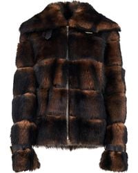 Fendi - Two-Tone And Fur Jacket - Lyst