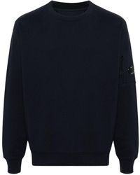 C.P. Company - Diagonal Raised Fleece Crewneck Lens Sweatshirt - Lyst