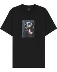 BOSS - Crewneck Shortsleeve Top - Lyst