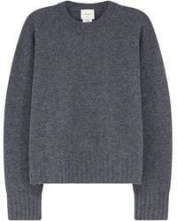 Alysi - Ribbed Crew Neck Knitted Sweater - Lyst