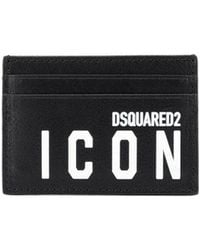 DSquared² - Logo Printed Classic Card Holder - Lyst