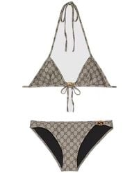 Gucci - Printed Gg Stretch Jersey Bikini - Lyst