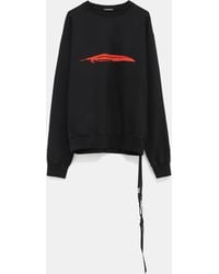 Ann Demeulemeester - Feather-Printed Crewneck Sweatshirt - Lyst