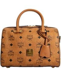 MCM - All-Over Logo Print Tote Bag - Lyst
