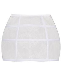 Blumarine - Lace-Panelled Mini Skirt - Lyst