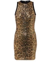 Roberto Cavalli - Sequined Leopard-Print Minidress - Lyst