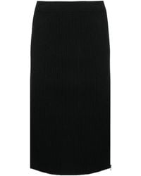 Tom Ford - Ribbed-Knit Midi Skirt - Lyst