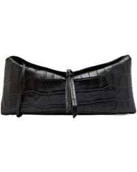 STAUD - Eve Crocodile-Effect Leather Clutch - Lyst