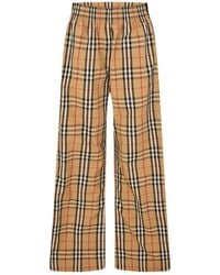 Burberry - Check Trousers - Lyst