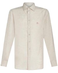 Etro - Pegaso Embroidered Long-Sleeved Shirt - Lyst