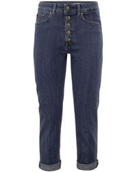 Dondup - Single-Breasted Denim Trousers - Lyst