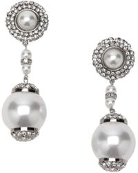 Alessandra Rich - Bijoux Crystal Drop Earrings - Lyst