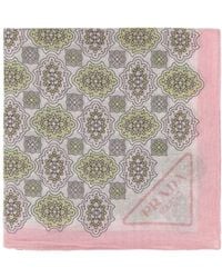 Prada - Printed Cotton Foulard - Lyst