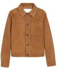 Ami Paris - Logo Detailed Button-Up Jacket - Lyst